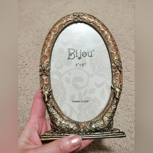 NWOT Bijou Enamel & Jeweled Giraffe Photo Frame